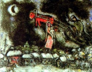 Oil chagall marc Painting - CG-211 by Chagall Marc