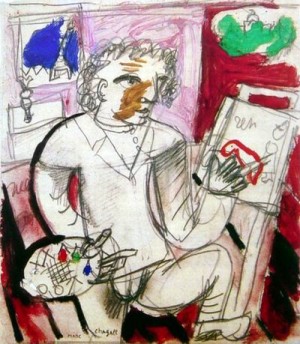 Oil chagall marc Painting - CG-38-1 by Chagall Marc