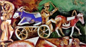 Oil chagall marc Painting - CG-43-2 by Chagall Marc