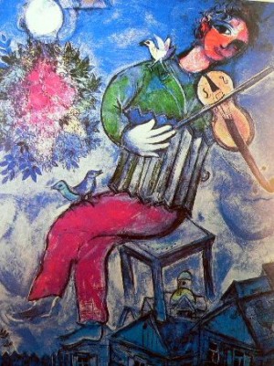 Oil abstract Painting - CGM-16 by Chagall Marc
