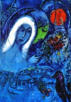 Oil chagall marc Painting - Champs de Mars 1952 by Chagall Marc