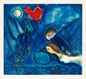 Oil chagall marc Painting - Etching Aquatint, Aleko, c. 1955 by Chagall Marc