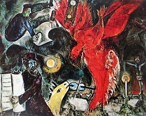 Oil angel Painting - Fall of the Angel by Chagall Marc
