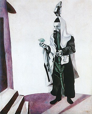 Oil chagall marc Painting - Feast Day (Rabbi with Lemon), 1914 by Chagall Marc
