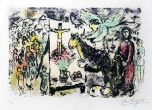 Oil abstract Painting - L'artiste Et Thèmes Bibliques (The Artist & Biblical Themes) (1974) by Chagall Marc