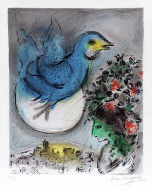  Photograph - L'Oiseau Bleu (The Bluebird), 1968 by Chagall Marc
