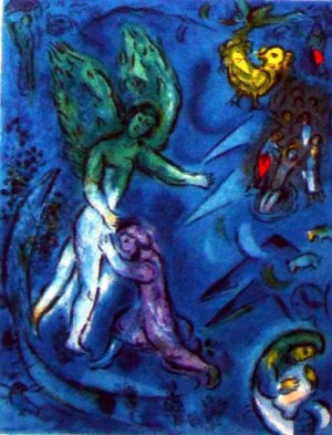  Photograph - La Lutte de Jacob et de  l'Ange,by Charles Sorlier 1967 by Chagall Marc