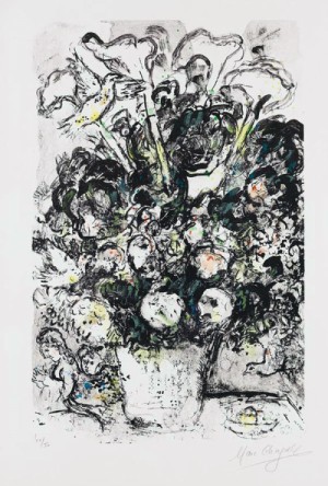  Photograph - Le Bouquet blanc (The White Bouquet), 1969 by Chagall Marc