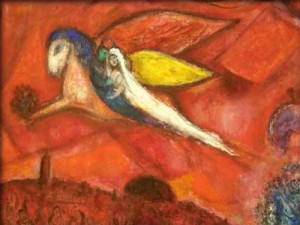 Oil chagall marc Painting - Le Cantique des Cantiques IV by Chagall Marc