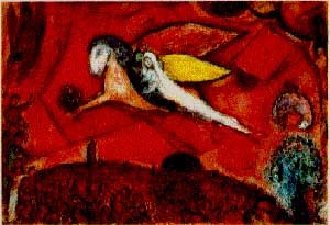 Oil chagall marc Painting - Le Cantique des Cantiques IV by Chagall Marc