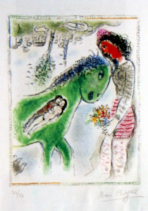  Photograph - Le Cheval Vert 1973 by Chagall Marc
