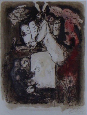 Oil abstract Painting - Le Reve du peintre 1967 by Chagall Marc