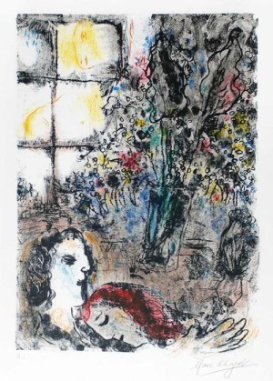 Oil summer Painting - Le soir d'été (The Summer Evening), 1968 by Chagall Marc