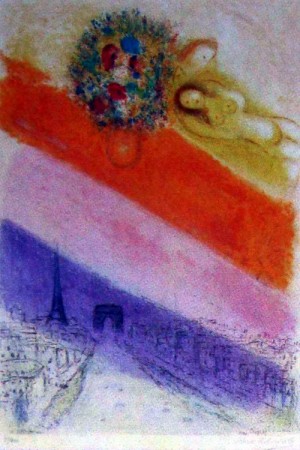 Oil abstract Painting - Les Champs-Elysees,by Charles Sorlier 1954 by Chagall Marc