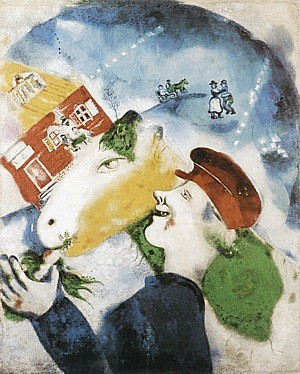 Oil chagall marc Painting - Peasant Life, 1925 by Chagall Marc