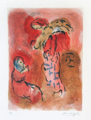  Photograph - Ruth glaneuse (Ruth gleaning), from The Bible, 1960 by Chagall Marc