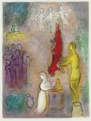  Photograph - Sacrifice aux Nymphes (Sacrifices Made to the Nymphs) from Daphnis & Chloe, 1961 by Chagall Marc