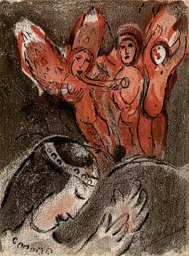  Photograph - Sarah and the Angels by Chagall Marc