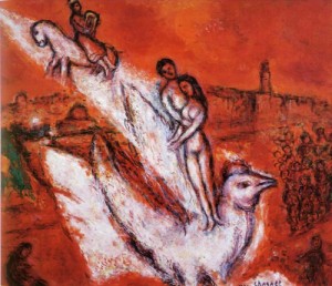 Oil abstract Painting - Song of Songs. 1974 by Chagall Marc