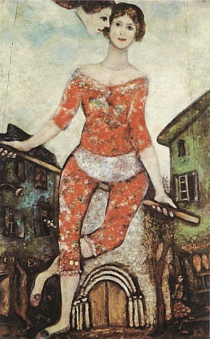 Oil abstract Painting - The Acrobat, 1930 by Chagall Marc