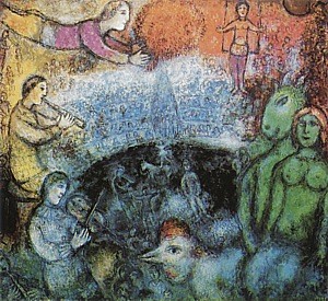 Oil chagall marc Painting - The Grand Parade, 1979~80 by Chagall Marc