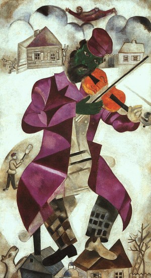 Oil green Painting - The Green Violinist, 1923~24 by Chagall Marc