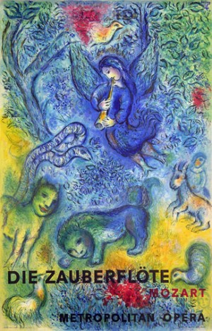 Oil the Painting - The Magic Flute, Metropolitan Opera Poster (Die-Zauberflote) (1967) by Chagall Marc