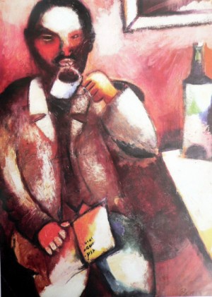 Oil chagall marc Painting - The Poet Mazin,1911-12 by Chagall Marc