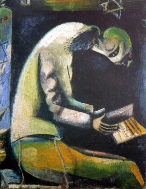 Oil chagall marc Painting - The Rabbi,1912-13 by Chagall Marc