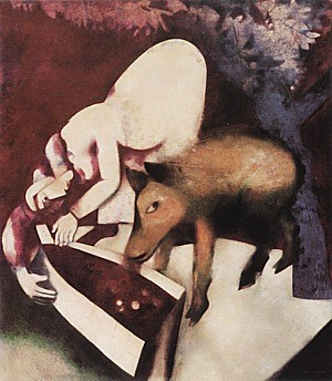 Oil chagall marc Painting - The Watering Trough, 1925 by Chagall Marc