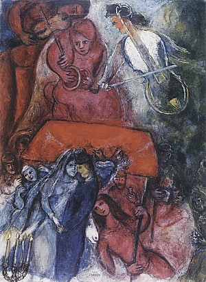 Oil chagall marc Painting - The Wedding, 1944 by Chagall Marc