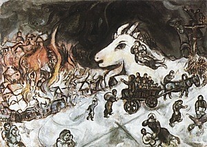 Oil chagall marc Painting - War, 1964-1966 by Chagall Marc
