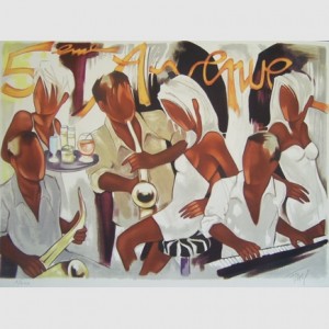Oil abstract Painting - AVENUE by Farel Pierre