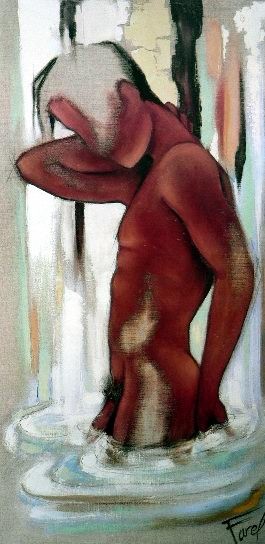 Oil abstract Painting - FAREL-02 by Farel Pierre
