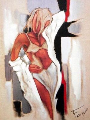 Oil abstract Painting - FAREL-05 by Farel Pierre