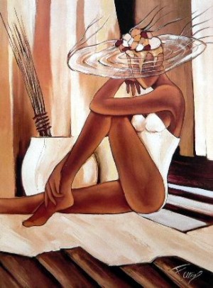 Oil abstract Painting - FAREL-10 by Farel Pierre