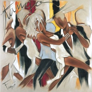Oil abstract Painting - Tango by Farel Pierre