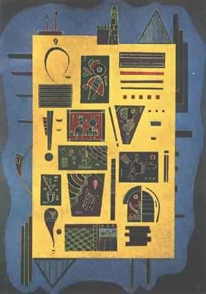Oil abstract Painting - A Conglomerate 1943 by Kandinsky