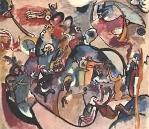 Oil abstract Painting - All Saints Picture 1911 by Kandinsky