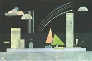 Oil abstract Painting - At Rest 1008 by Kandinsky