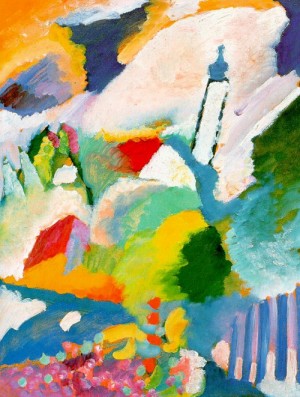 Oil abstract Painting - Church in Marnau, 1910 by Kandinsky