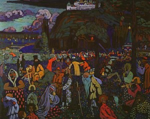 Oil abstract Painting - Colorful Life, 1907 by Kandinsky