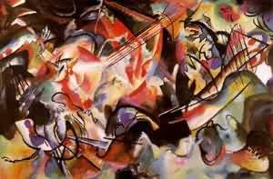 Oil abstract Painting - Composition 6 1913 by Kandinsky