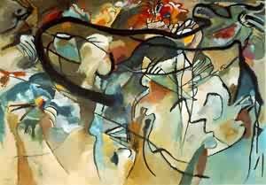 Oil abstract Painting - Composition V 1911 by Kandinsky