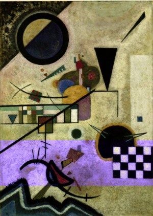 Oil Painting - Contrasting Sounds    1924 by Kandinsky