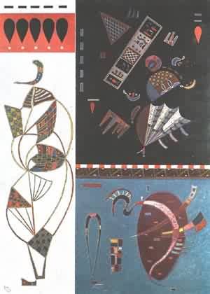 Oil abstract Painting - Division Unity 1943 by Kandinsky