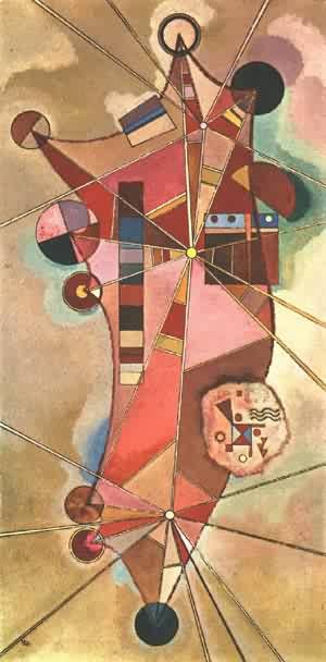 Oil abstract Painting - Fixed Points 1908 by Kandinsky