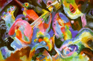 Oil abstract Painting - Flood Improvisation, 1913 by Kandinsky