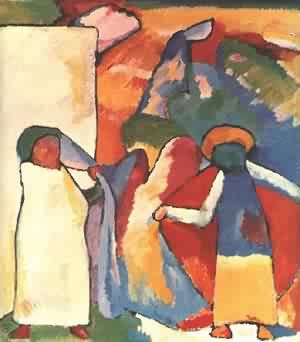Oil abstract Painting - Improvisation 6 (African) 1909 by Kandinsky
