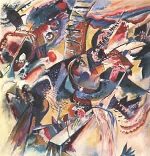 Oil abstract Painting - Improvisation Klamm Ravine 1914 by Kandinsky